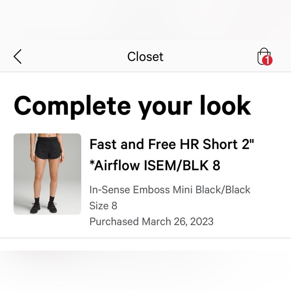 Lululemon Fast and Free High-Rise Short 2" *Airflow In-Sense Emboss Black Sz 8 - Picture 6 of 6